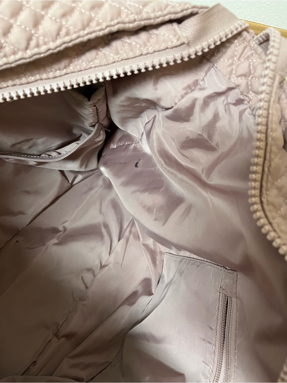 BAGSMART Quilted Tote Bag in Dusty Rose - Picture 7 of 7